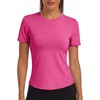 image:imageAlaroo Womens Summer Tops Short Sleeve Shirts Crewneck Basic TeePink