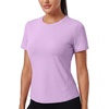 image:imageAlaroo Womens Summer Tops Short Sleeve Shirts Crewneck Basic TeePurple