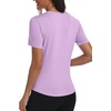 image:imageAlaroo Womens Summer Tops Short Sleeve Shirts Crewneck Basic TeePurple