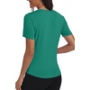 image:imageAlaroo Womens Summer Tops Short Sleeve Shirts Crewneck Basic TeeTeal
