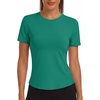 image:imageAlaroo Womens Summer Tops Short Sleeve Shirts Crewneck Basic TeeTeal