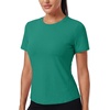 image:imageAlaroo Womens Summer Tops Short Sleeve Shirts Crewneck Basic TeeTeal