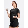 image:imageAlaroo Womens Summer Tops Workout Short Sleeve Crewneck T ShirtsBlack