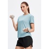 image:imageAlaroo Womens Summer Tops Workout Short Sleeve Crewneck T ShirtsBlue
