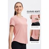 image:imageAlaroo Womens Summer Tops Workout Short Sleeve Crewneck T ShirtsPink