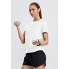 image:imageAlaroo Womens Summer Tops Workout Short Sleeve Crewneck T ShirtsWhite