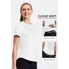 image:imageAlaroo Womens Summer Tops Workout Short Sleeve Crewneck T ShirtsWhite