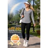image:imageAlaroo Womens Workout Tops Reversible Long Sleeve VNeck ShirtsGrey