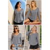image:imageAlaroo Womens Workout Tops Reversible Long Sleeve VNeck ShirtsGrey