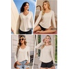 image:imageAlaroo Womens Workout Tops Reversible Long Sleeve VNeck ShirtsOffwhite