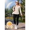 image:imageAlaroo Womens Workout Tops Reversible Long Sleeve VNeck ShirtsOffwhite