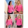 image:imageAlaroo Womens Workout Tops Reversible Long Sleeve VNeck ShirtsPink