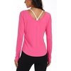 image:imageAlaroo Womens Workout Tops Reversible Long Sleeve VNeck ShirtsPink