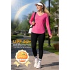 image:imageAlaroo Womens Workout Tops Reversible Long Sleeve VNeck ShirtsPink