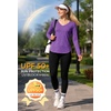 image:imageAlaroo Womens Workout Tops Reversible Long Sleeve VNeck ShirtsPurple