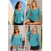 image:imageAlaroo Womens Workout Tops Reversible Long Sleeve VNeck ShirtsTeal