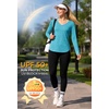 image:imageAlaroo Womens Workout Tops Reversible Long Sleeve VNeck ShirtsTeal