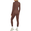 image:imageAlaroo Workout Sets for Women 2 Piece Fashion Clothing 14 Zip Fall Outfits02 Dark Brown