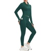 image:imageAlaroo Workout Sets for Women 2 Piece Fashion Clothing 14 Zip Fall Outfits04 Green
