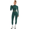 image:imageAlaroo Workout Sets for Women 2 Piece Fashion Clothing 14 Zip Fall Outfits04 Green