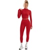 image:imageAlaroo Workout Sets for Women 2 Piece Fashion Clothing 14 Zip Fall Outfits04 Red