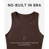 image:imageAlaroo Workout Tops for Women Sleeveless Racerback Tank TopsDark Coffee Brown