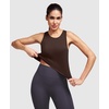 image:imageAlaroo Workout Tops for Women Sleeveless Racerback Tank TopsDark Coffee Brown