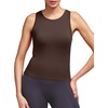 image:imageAlaroo Workout Tops for Women Sleeveless Racerback Tank TopsDark Coffee Brown