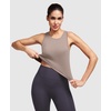 image:imageAlaroo Workout Tops for Women Sleeveless Racerback Tank TopsGrey Khaki