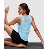 image:imageTank Tops for Women Open Back High Neck Workout Tops Running Athletic Shirts Gym Clothes Yogo Outfits Fitness ClothingLight Blue