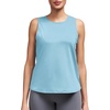 image:imageTank Tops for Women Open Back High Neck Workout Tops Running Athletic Shirts Gym Clothes Yogo Outfits Fitness ClothingLight Blue