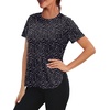 image:imageWomens Workout Tops for Women Sun Shirts UPF 50 Short Sleeve UV Protection Shirt Lightweight Quick Dry Hiking Top for WomenFloral Polka Dot