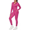 image:imageAlaroo 2 Piece Workout Sets for Women 4 Pockets Clothing Matching LeggingsRed