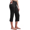 image:imageAlaroo Capri Pants for Women High Waisted Yoga Pants with Pockets  Cropped Workout Leggings for Athletic Casual SummerBlack