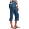 image:imageAlaroo Capri Pants for Women High Waisted Yoga Pants with Pockets  Cropped Workout Leggings for Athletic Casual SummerBlue