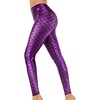image:imageAlaroo Halloween Shiny Fish Scale Mermaid Leggings for Women Pants S4XL09purple
