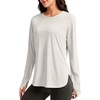 image:imageAlaroo Long Sleeve Shirts Workout Tops for Women UPF 50 Sun Shirt ClothingWhite