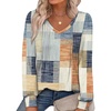 image:imageAlaroo Long Sleeve Shirts for Women V Neck Tops Pleated Tunic PrintPrint 39