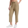 image:imageAlaroo Womens Golf Pants 78 Stretch Ankle High Waisted Travel PantsBeige
