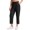 image:imageAlaroo Womens Golf Pants 78 Stretch Ankle High Waisted Travel PantsBlack