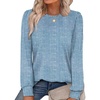 image:imageAlaroo Womens Long Sleeve Shirts 2026 Fall Tunic Tops Crewneck Blouses PrintPrint 45