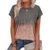 image:imageAlaroo Womens Summer Tops Short Sleeve Shirts Crew Neck Cute Trendy Tunic Blouses S3XLPrint 16