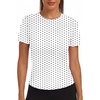 image:imageAlaroo Womens Summer Tops Short Sleeve Shirts Crewneck Basic TeeBlack Dot