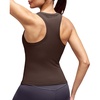 image:imageAlaroo Workout Tops for Women Sleeveless Racerback Tank TopsDark Coffee Brown