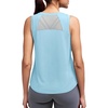 image:imageTank Tops for Women Open Back High Neck Workout Tops Running Athletic Shirts Gym Clothes Yogo Outfits Fitness ClothingLight Blue