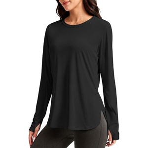 image:imageAlaroo Long Sleeve Shirts Workout Tops for Women UPF 50 Sun Shirt ClothingBlack