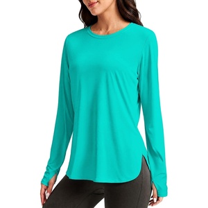 image:imageAlaroo Long Sleeve Shirts Workout Tops for Women UPF 50 Sun Shirt ClothingBlue