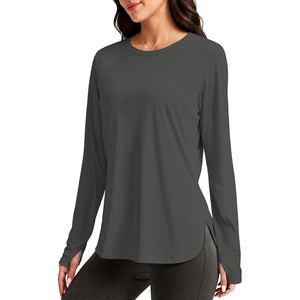 image:imageAlaroo Long Sleeve Shirts Workout Tops for Women UPF 50 Sun Shirt ClothingGrey