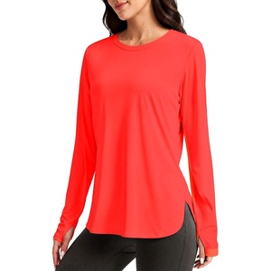 image:imageAlaroo Long Sleeve Shirts Workout Tops for Women UPF 50 Sun Shirt ClothingOrange