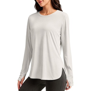 image:imageAlaroo Long Sleeve Shirts Workout Tops for Women UPF 50 Sun Shirt ClothingWhite